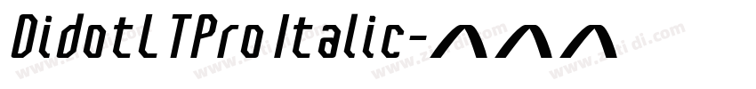 DidotLTPro Italic字体转换
